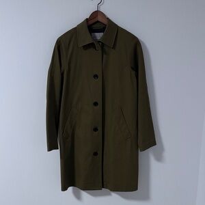 Everlane Dark Olive Mac Coat
